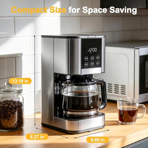 10 Cup Programmable Coffee Maker, Regular & Strong Brew Drip Coffee Machine in Kuwait