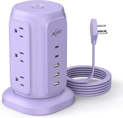 برج AiJoy Power Strip مع 9 منافذ تيار متردد ومحطة شحن 5 منافذ USB in Kuwait