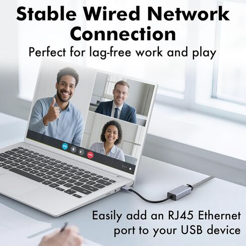 Cyberguys USB 3.0 to Ethernet Adapter, 1Gbps RJ45, Network Dongle in Saudi Arabia