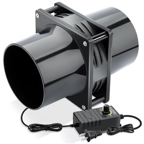 Wathai 80mm 12V DC Axial Exhaust Fan Small Fume Extractor with AC Plug in Saudi Arabia