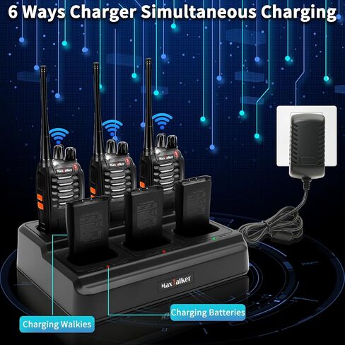 Walkie Talkies 6 Pack with Charging Base, 16 Channel Two Way Radio in Saudi Arabia