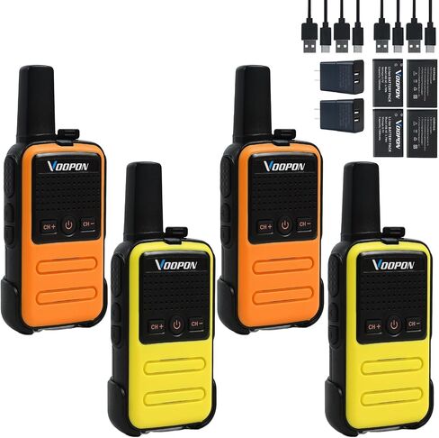 Rechargeable Mini Walkie Talkies C56TB for Adults Two Way Radios Long Range Compact Transceiver with USB C Charger for Family Hiking Camping Cruising Skiing Shop (2-Pack) in Kuwait
