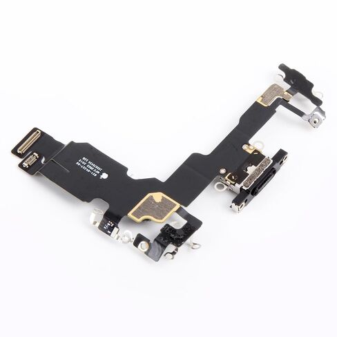 for iPhone 15 Charging Port Replacement (Black) OEM Original Lightning USB Dock Connector Flex Cable Assembly Includes Waterproof Tape & Tool Kit for A3090, A2846, A3089, A3092 in Saudi Arabia