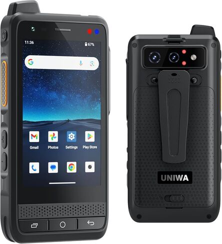 UNIWA F400 4G LTE Network Radio Unlocked Phone Global Unlimited Range PoC Radio Walkie Talkie Android 15 Rugged Phone 4.0 inch Touch Screen, Dual SIM, SOS Button, IP65, for GPS/Zello/PTT Smartphone in Kuwait