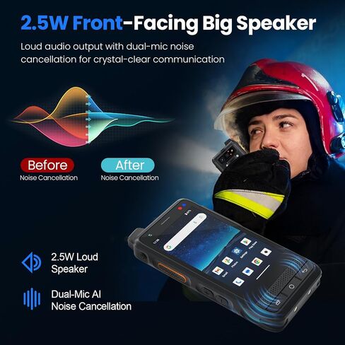 UNIWA F400 4G LTE Network Radio Unlocked Phone Global Unlimited Range PoC Radio Walkie Talkie Android 15 Rugged Phone 4.0 inch Touch Screen, Dual SIM, SOS Button, IP65, for GPS/Zello/PTT Smartphone in Kuwait
