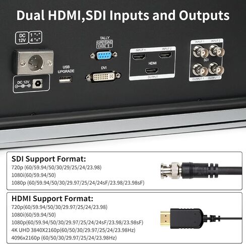 ANDYCINE C215S 21.5 Inch Ultra Bright 1000nit 3G-SDI 4K HDMI Desktop Broadcast Monitor with Alumunium Case Enable the Awaveform,3D LUT Professional Color Calibrate Director’s Monitor in Kuwait