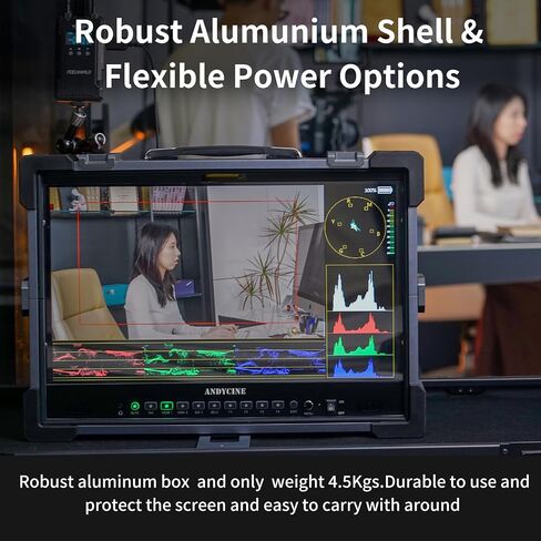 ANDYCINE C215S 21.5 Inch Ultra Bright 1000nit 3G-SDI 4K HDMI Desktop Broadcast Monitor with Alumunium Case Enable the Awaveform,3D LUT Professional Color Calibrate Director’s Monitor in Kuwait