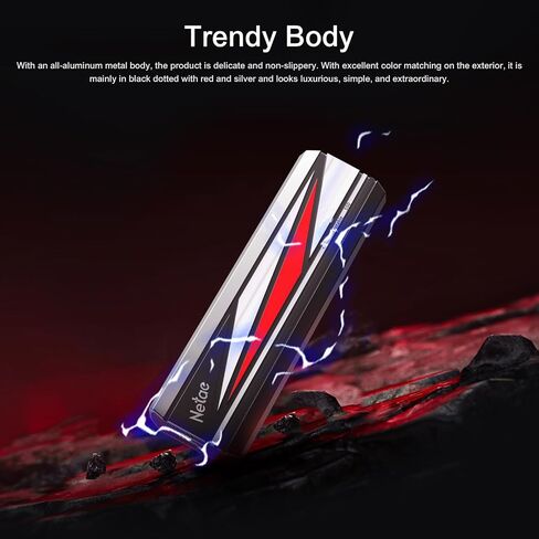 Netac 2TB Extreme Portable SSD External Solid State Drives Up to 2000MB/s Read 1700MB/s Write Speed, USB 3.2 Gen.2 Business Travel Essential Supports Win to Go, ZX20L in Kuwait