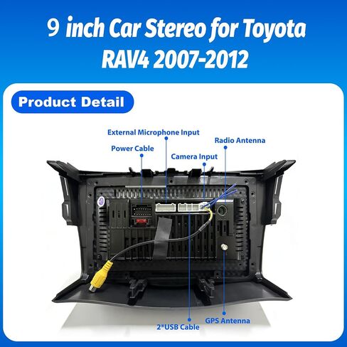 9 بوصة راديو السيارة ستيريو لتويوتا RAV4 2007 2008 2009 2010 2011 2012 in Kuwait