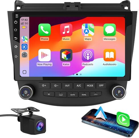ستيريو راديو السيارة أندرويد 13 لسيارة Honda Accord 7th 2003 2004 2005 2006 2007 مع كاميرا احتياطية CarPlay Android Auto in Kuwait