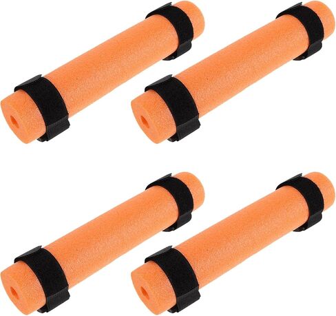 YARNOW 4pcs Fishing Rod Floats with Hook and Loop Straps - High Visibility Bright Orange Foam Fishing Pole Floaties - Anti-Sink Tubes for Kayaks Boats Water Sport in Saudi Arabia