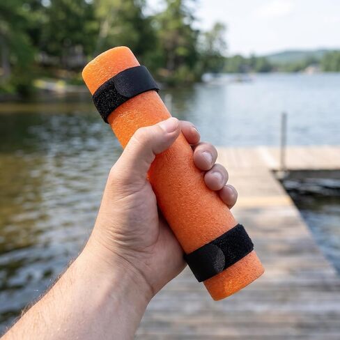 YARNOW 4pcs Fishing Rod Floats with Hook and Loop Straps - High Visibility Bright Orange Foam Fishing Pole Floaties - Anti-Sink Tubes for Kayaks Boats Water Sport in Saudi Arabia