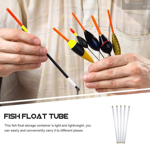 DECHOUS 5pcs Portable Fishing Float Tube with Practical Design and Lightweight Plastic Sponge Material, Bobber Container for Outdoor Fishing Supplies and Storage in Saudi Arabia