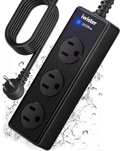 Outdoor Power Strip Weatherproof, 3 AC Outlets, 1625W/13A High-Power Single-Device Use, IPX6 Waterproof Extension Cord for Backyard, Patio, Home Office, Garage, Workshop, Camping, 5FT in Saudi Arabia