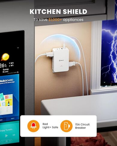 2 Prong to 3 Prong Outlet Adapter, 3 Sided 6 Outlet, PD 20W USB C in Saudi Arabia