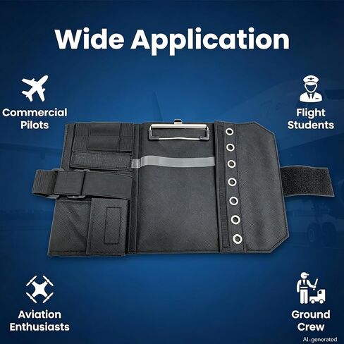Aviation Kneeboard for Pilots, Adjustable Leg Strap, Clipboard & Eyelet Strip in Saudi Arabia