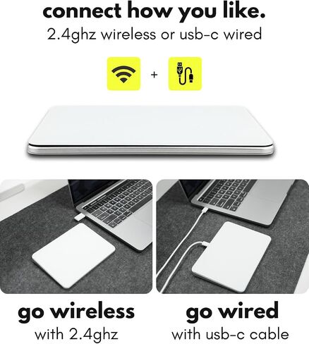 Macally Wired & Wireless Trackpad for Mac - Multi Gesture Touchpad - USB C in Saudi Arabia