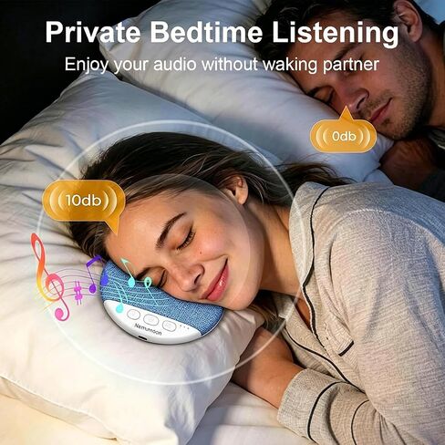 Mini Pillow Speaker for Sleeping, Ultra-Thin Bluetooth Speaker Under Pillow Speaker with White Noise Sound Machine Headphone-Free Sleep Speaker for Adult for Gift-Blue in Saudi Arabia