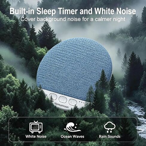 Mini Pillow Speaker for Sleeping, Ultra-Thin Bluetooth Speaker Under Pillow Speaker with White Noise Sound Machine Headphone-Free Sleep Speaker for Adult for Gift-Blue in Saudi Arabia