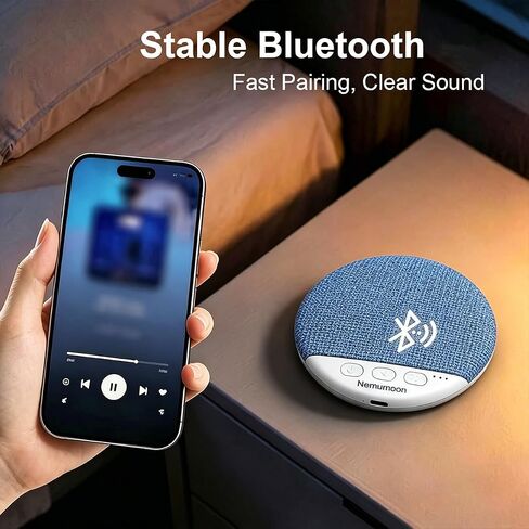 Mini Pillow Speaker for Sleeping, Ultra-Thin Bluetooth Speaker Under Pillow Speaker with White Noise Sound Machine Headphone-Free Sleep Speaker for Adult for Gift-Blue in Saudi Arabia