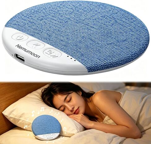 Mini Pillow Speaker for Sleeping, Ultra-Thin Bluetooth Speaker Under Pillow Speaker with White Noise Sound Machine Headphone-Free Sleep Speaker for Adult for Gift-Blue in Saudi Arabia