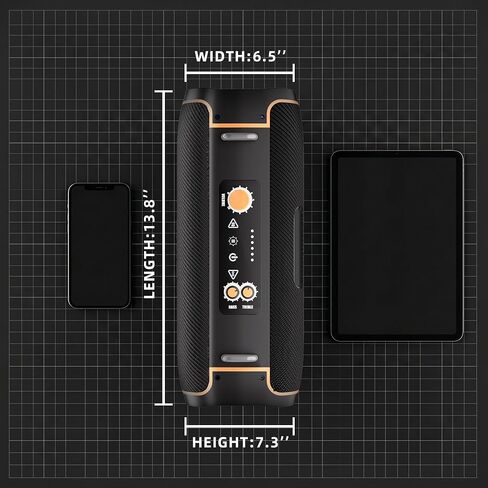 HEAVY BASS Portable Bluetooth Speaker, 120W Peak Wireless Speaker, 28-Hour Playtime, Adjustable Treble & Bass, Loud Stereo Sound for Outdoor Use in Kuwait