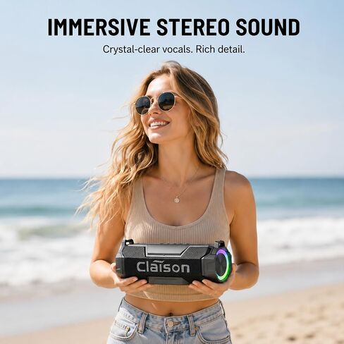 Portable Bluetooth Speaker, Hi-Res Audio, Deep Bass, IPX7, 24H in Saudi Arabia