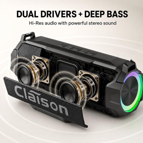 Portable Bluetooth Speaker, Hi-Res Audio, Deep Bass, IPX7, 24H in Saudi Arabia