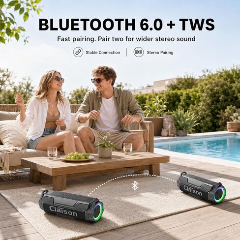 Portable Bluetooth Speaker, Hi-Res Audio, Deep Bass, IPX7, 24H in Saudi Arabia