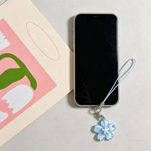 Cute Floral Phone Charm Y2K Coquette Aesthetic Cell Phone Charms Kawaii Colourful Sakura Bag Charm Accessoies 5Pcs in Kuwait