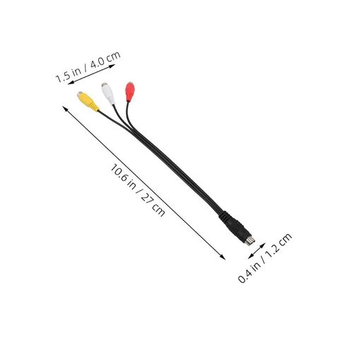 Kisangel 2pcs Pin S-Video to Composite Adapter Cable Versatile Audio Video Cord for VCRs DVD Players Easy Plug and Play with Clear HD Signal Transmission Multi-Device Compatible Video in Saudi Arabia