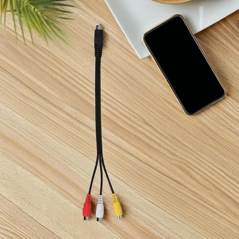 Kisangel 2pcs Pin S-Video to Composite Adapter Cable Versatile Audio Video Cord for VCRs DVD Players Easy Plug and Play with Clear HD Signal Transmission Multi-Device Compatible Video in Saudi Arabia