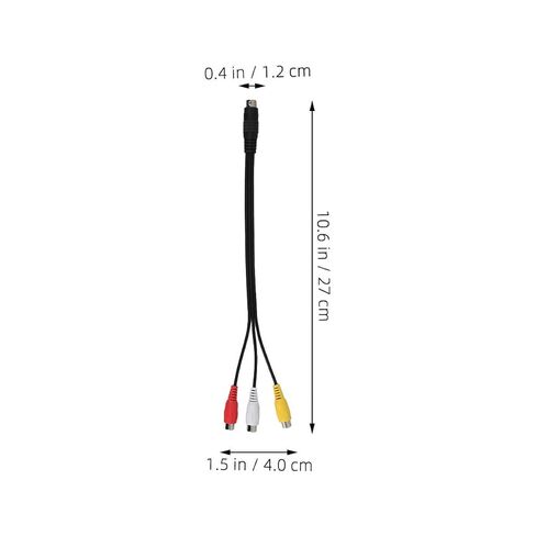 Kisangel 2pcs Pin S-Video to Composite Adapter Cable Versatile Audio Video Cord for VCRs DVD Players Easy Plug and Play with Clear HD Signal Transmission Multi-Device Compatible Video in Saudi Arabia