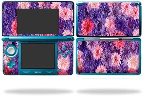MightySkins Skin Compatible with Nintendo 3DS wrap Sticker Skins Purple Flowers in Saudi Arabia