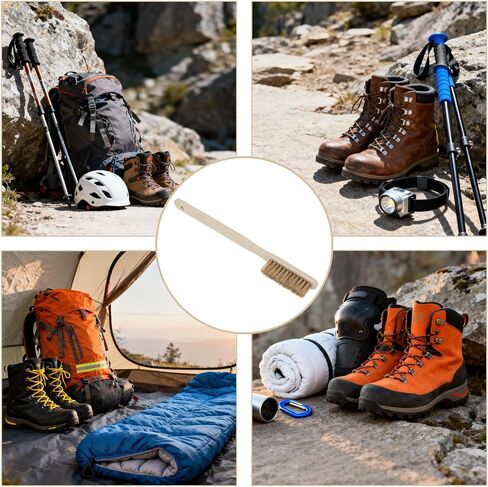 BESTonZON Mountaineering Cleaning Brush for Bouldering with Soft Wood Handle and Powerful Scrubbing Bristles, Portable Chalk Removal Tool for Humid Environments and Rock Climbing Holds in Saudi Arabia