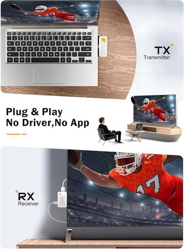 فيديو Lemorele USB-C (وضع DP Alt) جهاز إرسال واستقبال HDMI لاسلكي in Kuwait
