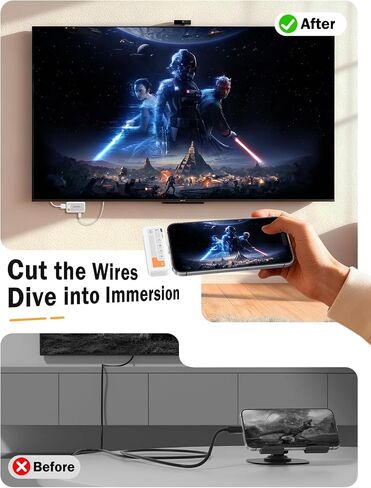 فيديو Lemorele USB-C (وضع DP Alt) جهاز إرسال واستقبال HDMI لاسلكي in Kuwait