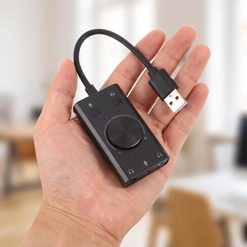 Portable USB Audio Adapter External Sound Card for PC and Laptops in Saudi Arabia