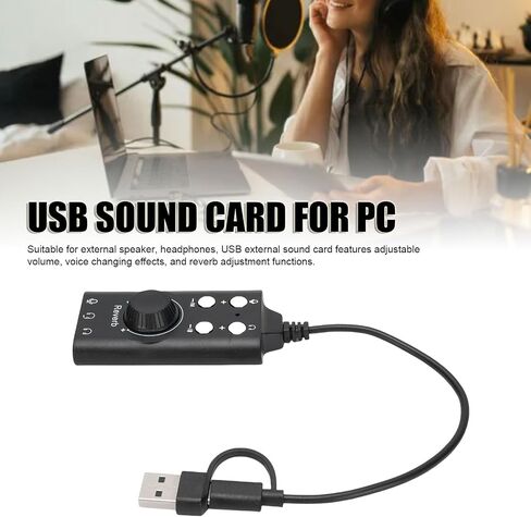 Yoidesu USB Type C External Sound Card for Laptop in Saudi Arabia