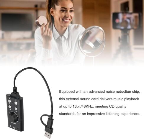 Yoidesu USB Type C External Sound Card for Laptop in Saudi Arabia