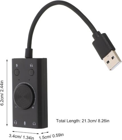 USB Adapter Jacks 3.5mm External Card Sound with Audio for PC in Saudi Arabia