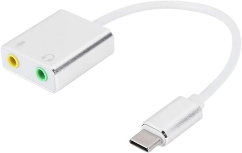 USB Sound Card, 7.1 Channel Aluminum Alloy Type C External Sound Card No Drive Stereo Audio Adapter in Saudi Arabia