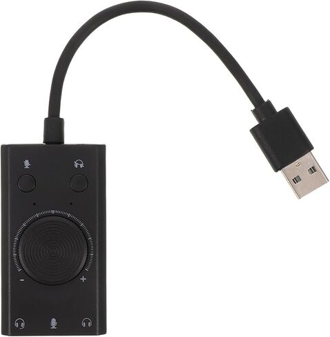 USB Audio Adapter with 3.5mm Headphone and Microphone Jacks in Saudi Arabia