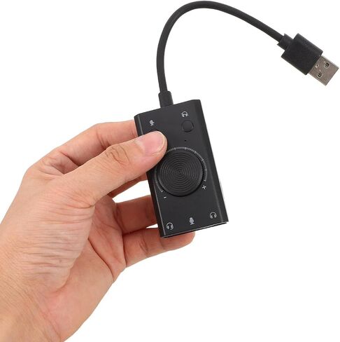 USB Audio Adapter with 3.5mm Headphone and Microphone Jacks in Saudi Arabia