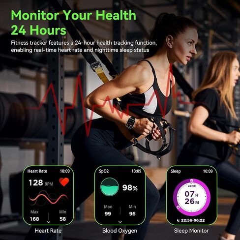 ساعة ذكية - جهاز تتبع اللياقة البدنية المحدث لعام 2026 بشاشة 1.85 بوصة HD بلوتوث للمكالمات والرسائل النصية مع بطارية تدوم 7 أيام، 5 أجهزة الصراف الآلي مقاومة للماء لمراقبة معدل ضربات القلب والنوم 130+ أوضاع رياضية لنظامي Android وiOS (أسود) in Kuwait