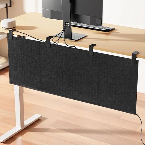 No Drill Under Desk Cable Management Privacy Panel,47.2" Felt Modesty Panel in Kuwait