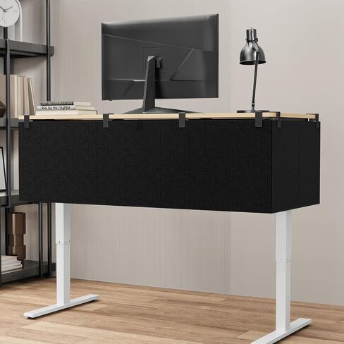 No Drill Under Desk Cable Management Privacy Panel,47.2" Felt Modesty Panel in Kuwait