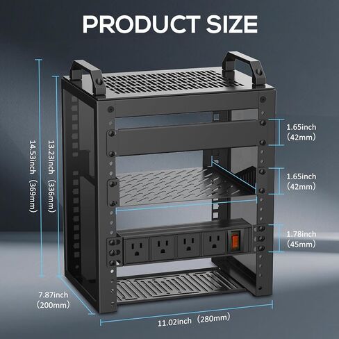 10Inch Mini Server Rack,6U Network Rack with Rack PDU Power in Kuwait