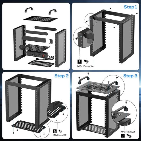 10Inch Mini Server Rack,6U Network Rack with Rack PDU Power in Kuwait