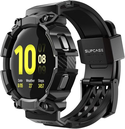 SUPCASE for Samsung Galaxy Watch 6/5/4 Case 44mm with Strap Band, Black in Saudi Arabia